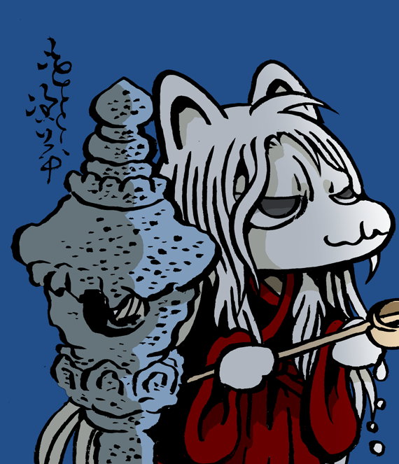#牛若小太郎 火曜日なのでコーンジョ描きました。 