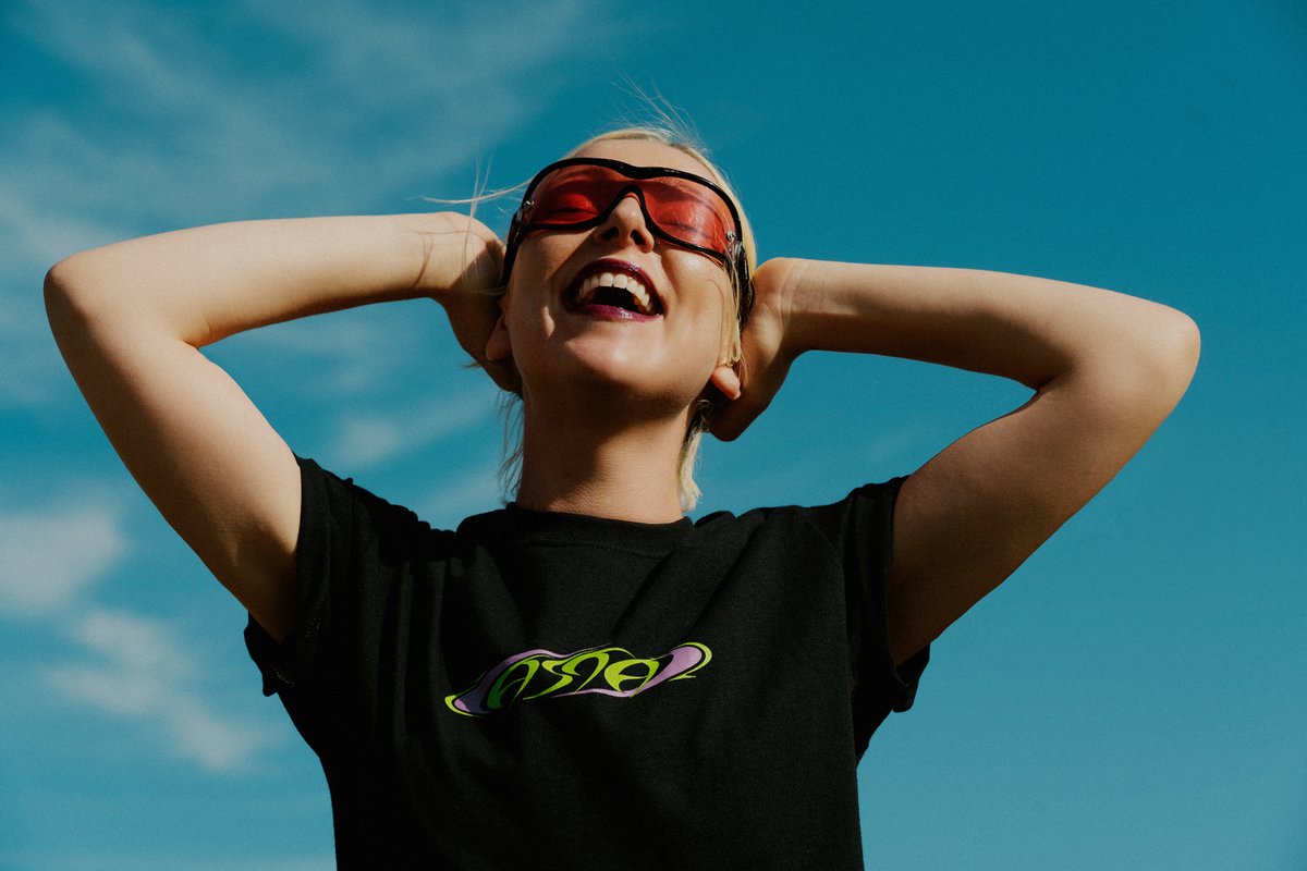 In celebration of <a href="/triplej/">triple j</a> pushing #ausmusictshirtday forward ~ here is a pic of me in the tee from my new merch range ~ avail in both black &amp; white 🏁 Grab them before they're gone ~ which won't be too long!!

astastore.bigcartel.com 🌠
