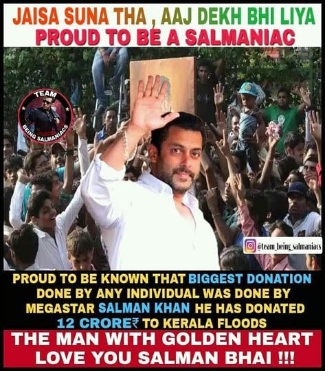 MidnightLease's tweet photo. @SirPareshRawal @BeingSalmanKhan Thank you Sir🙏🙏
Yes he is the man who has a big heart a Golden heart❤️❤️

The Man With Golden Heart❤️ https://t.co/7BbtjknqPj