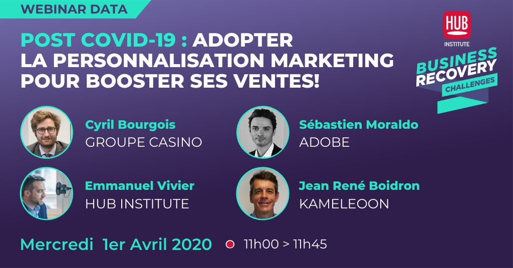Perle Bagot (@perlebagot) on Twitter photo On vous aide à préparer le #POSTCOVID19 avec des #Webinars business. #Personnalisation #Retail #Data avec <a href="/CyrilBourgois/">Cyril Bourgois</a> de <a href="/Groupe_Casino/">Groupe Casino</a>, <a href="/jrboidron/">Jean-René Boidron</a> & <a href="/SebMoraldo/">Sébastien</a> Inscription ICI => hubinstitute.com/webinar/cibler… On vous aide à préparer le #POSTCOVID19 avec des #Webinars business. #Personnalisation #Retail #Data avec <a href="/CyrilBourgois/">Cyril Bourgois</a> de <a href="/Groupe_Casino/">Groupe Casino</a>, <a href="/jrboidron/">Jean-René Boidron</a> & <a href="/SebMoraldo/">Sébastien</a> Inscription ICI => hubinstitute.com/webinar/cibler…