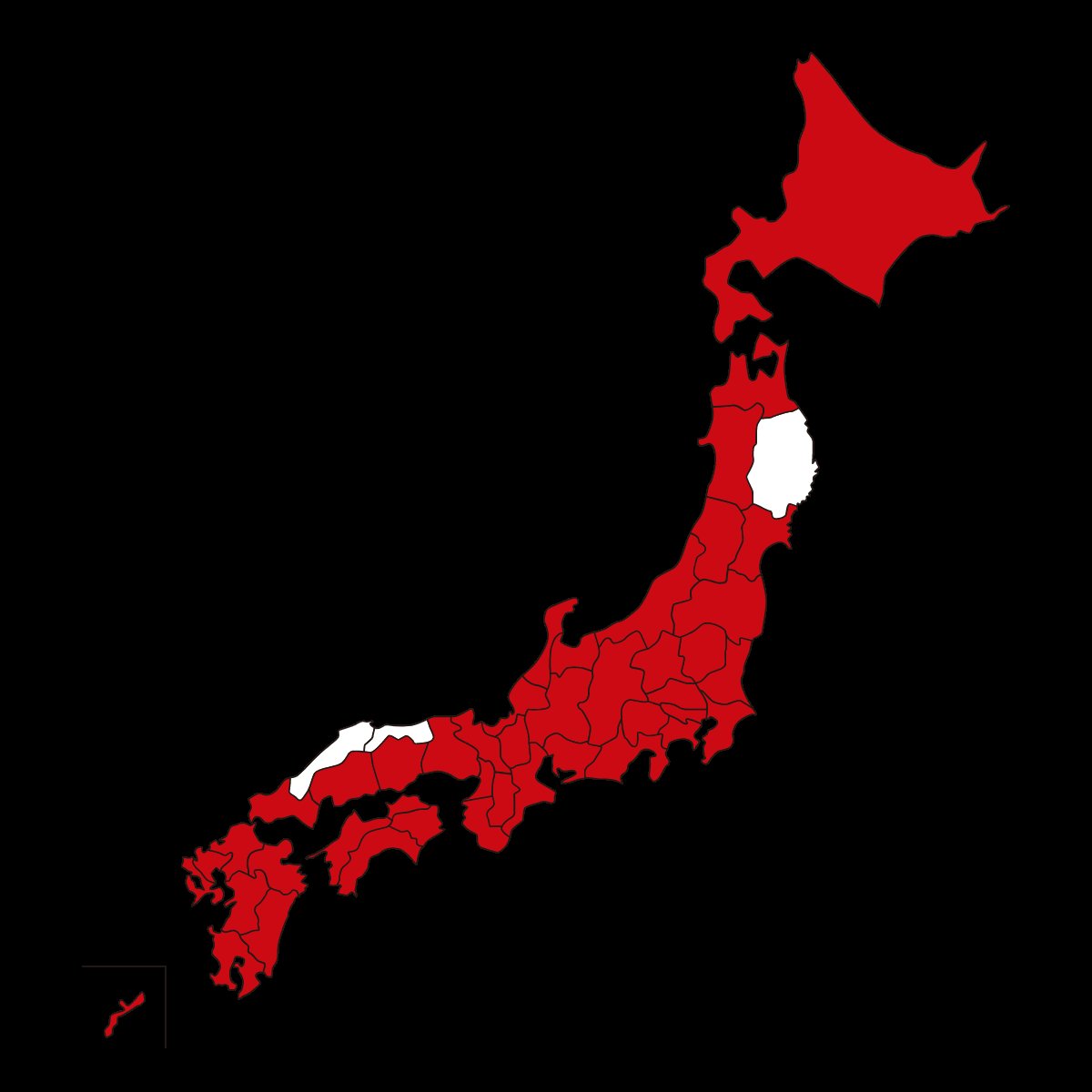 Ha_kun_1209's tweet photo. コロナマップ更新しました
山形県に遂にコロナウイルスが…
もう残ってる県は岩手、鳥取、島根だけか…
もうマジでコロナ対策しっかりしようよ…‼
#コロナマップ #コロナウイルス #山形 #コロナ対策 https://t.co/A1c2ljDWyc