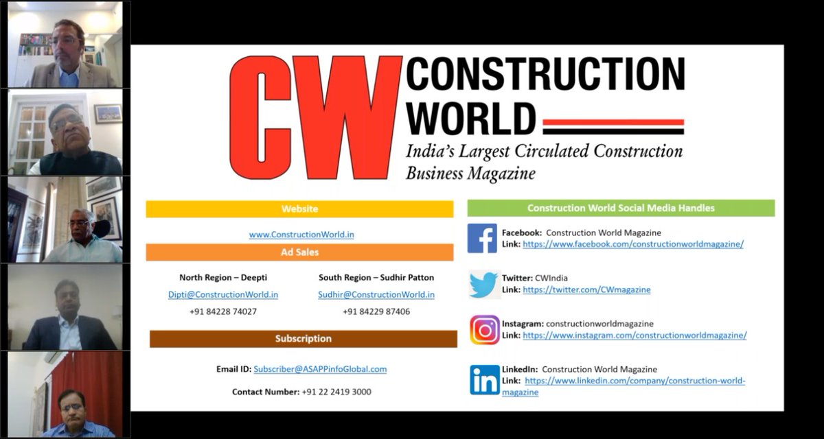 CWmagazine's tweet image. Webinar on Infrastructure: The Rs. 102 trillion National Infrastructure Pipeline is Live!
Presenter: Pratap Padode, Editor-in-Chief, Construction World
Join the webinar: ow.ly/3hkF30qsvvS

#CW #ConstructionWorld #InfraProjects #InfrastructureToday #Webinar #Infrastructure