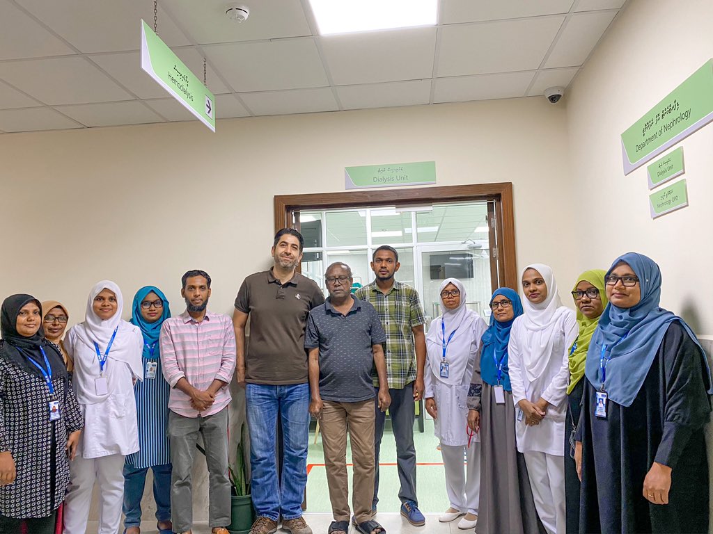 aeh_mv's tweet photo. We’re happy to announce that our Dialysis at AEH  is open and, fully functional from today onwards for our patients receiving Hemodialysis. @MoHmv @AdduCityCouncil @ameenex @FaisalNasym https://t.co/0tHFszAcJQ