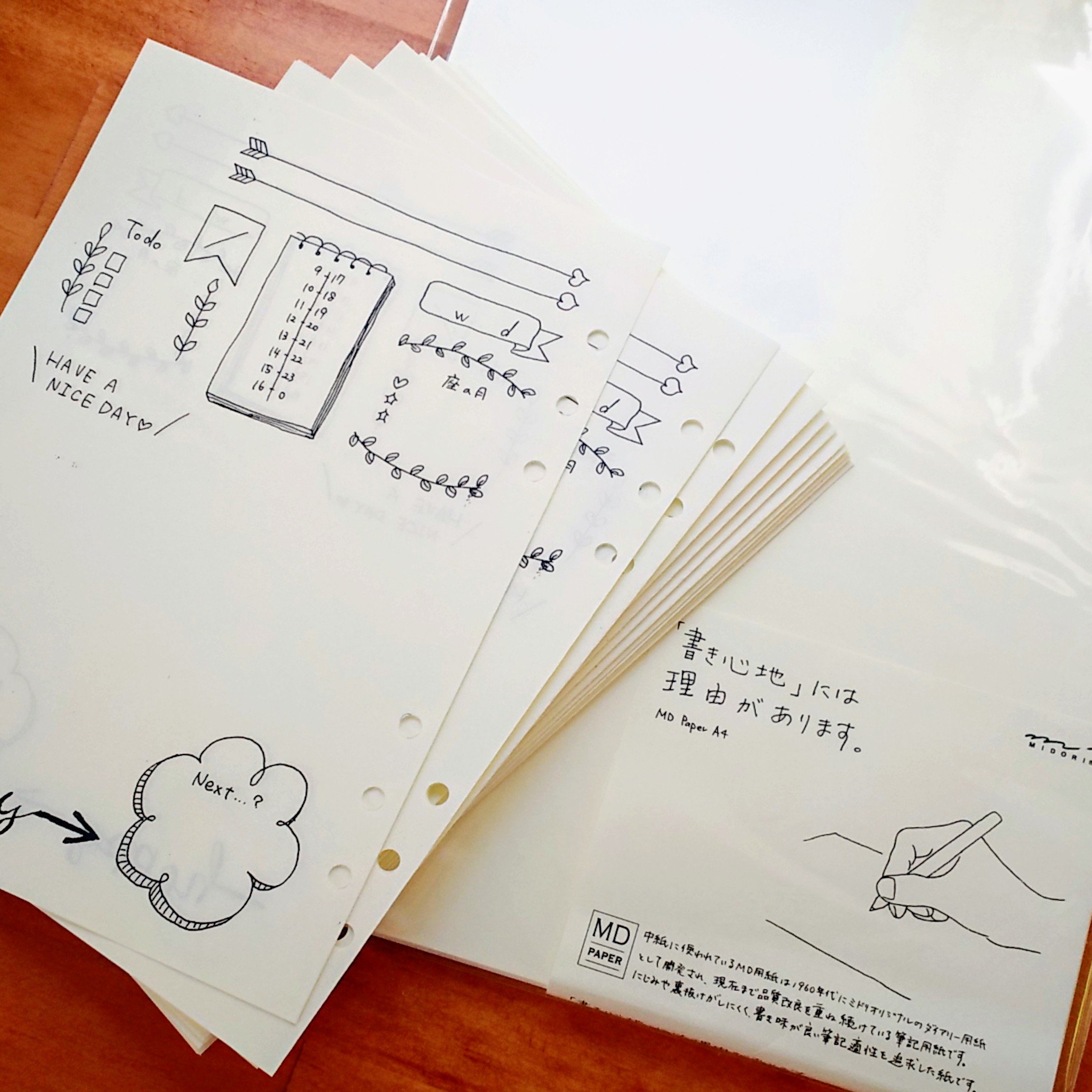 ちーさん 来年の手帳はゆっくり決める 4月の手帳セットアップ中 Mdペーパーに 自作リフィルをモノクロ印刷しました Mdペーパー好き 10枚ほど両面印刷したから 1ヶ月半ぶんくらいかな 自作リフィルのデザインも更新しようと思って延期しっぱなし