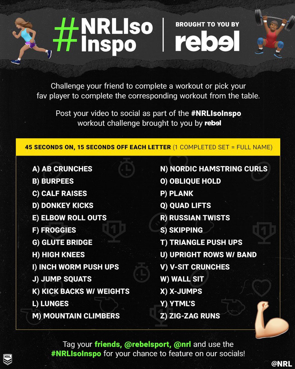 Ella ging Some Peeps To Take On The Challenge Next And Get A Lil At Home Workout In During This Iso Period Pattysills17 Lucyssfc Reneeburgess09 Yeahvictoriaaa Jacintaj Tiinaaa97 Nat Sinclair93