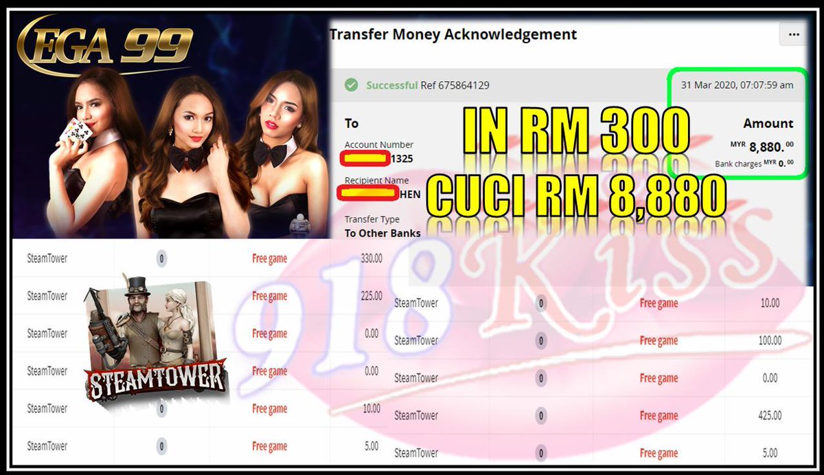 ega_win's tweet photo. 🏮 #EGA99 🏮 WOW!! 918 💋 FREE GAME KAW-KAW

🎲 918 💋
🎮 STEAM TOWER

📌 IN RM 300
🎰 CUCI RM 8,880

🔥 FREE GAME
🔥 FREE GAME

---------------🧧🧧🧧--------------------

WEBSITE : https://t.co/7tWrFn8ZqA
TELEGRAM : https://t.co/X3bFJ8g4qF https://t.co/Qf9SK348Mr