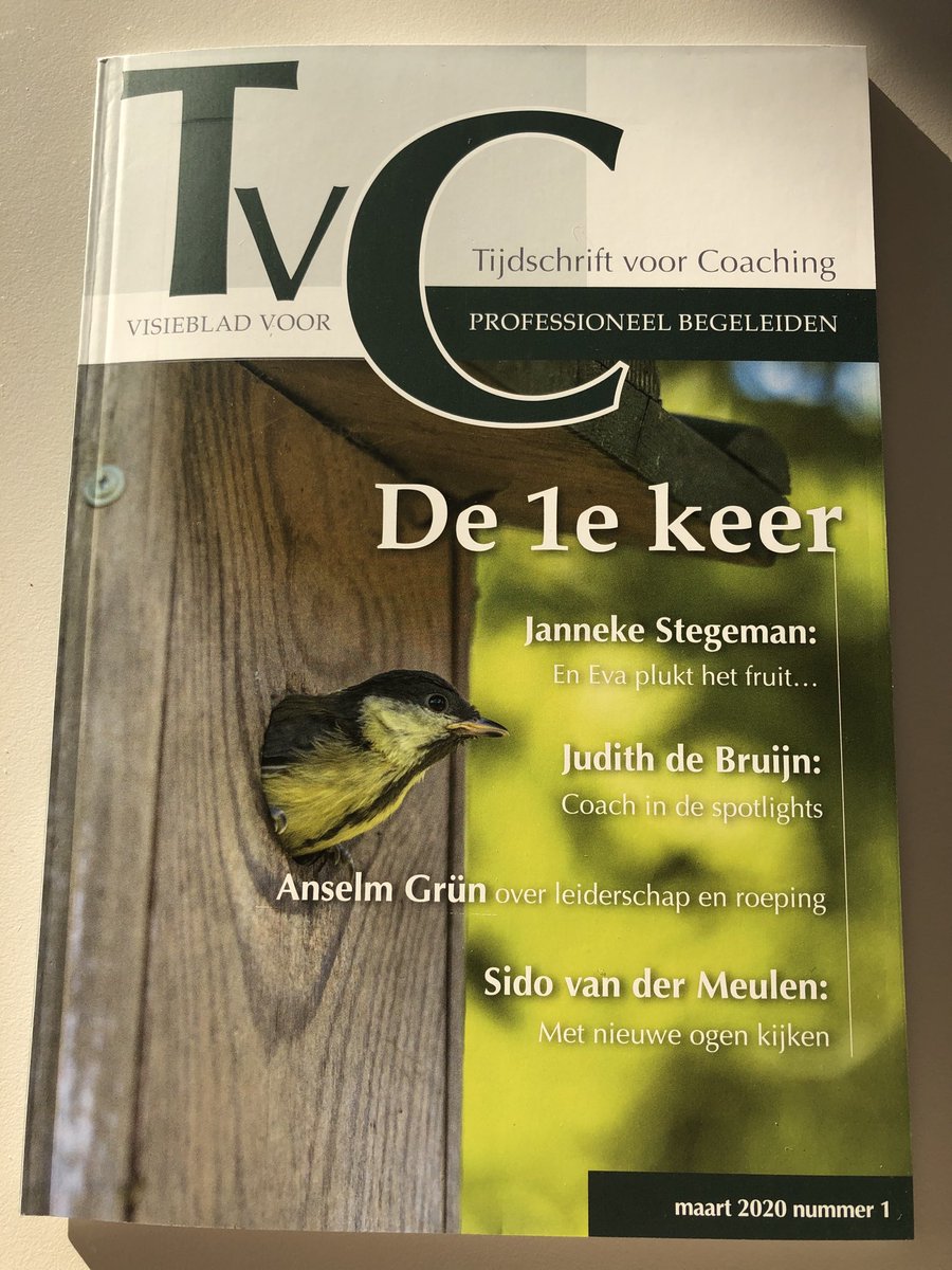 Wat een frisse cover van het Tijdschrift voor coaching. Daar staat de Bruijn mooi in het Groen. Ik schreef om coaches aan te moedigen het podium te pakken. Go girls go!