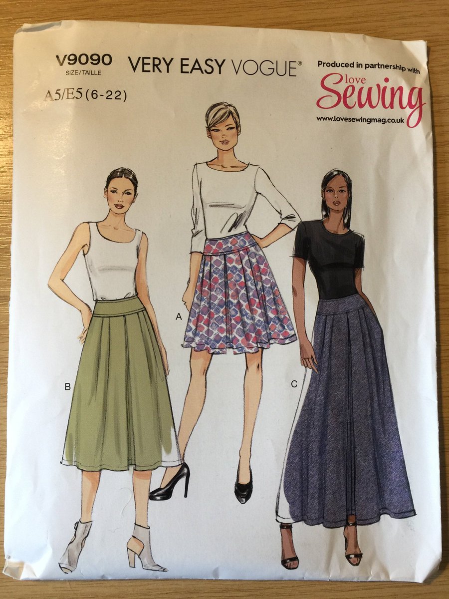 WatsonsVintage's tweet photo. TAKE A PEEK AT THIS FABULOUS VERY EASY VOGUE SEWING PATTERN in my #etsy shop: Uncut 2015 Pattern No V9090 for a Misses' Skirt in Three Different Lengths - In sizes 6-22 - Collectable - Supply Pattern https://t.co/nhdbEB2GlX #Vogue #VeryEasySewingPattern #SkirtPattern #MultiSize https://t.co/FdPHMWjHOE