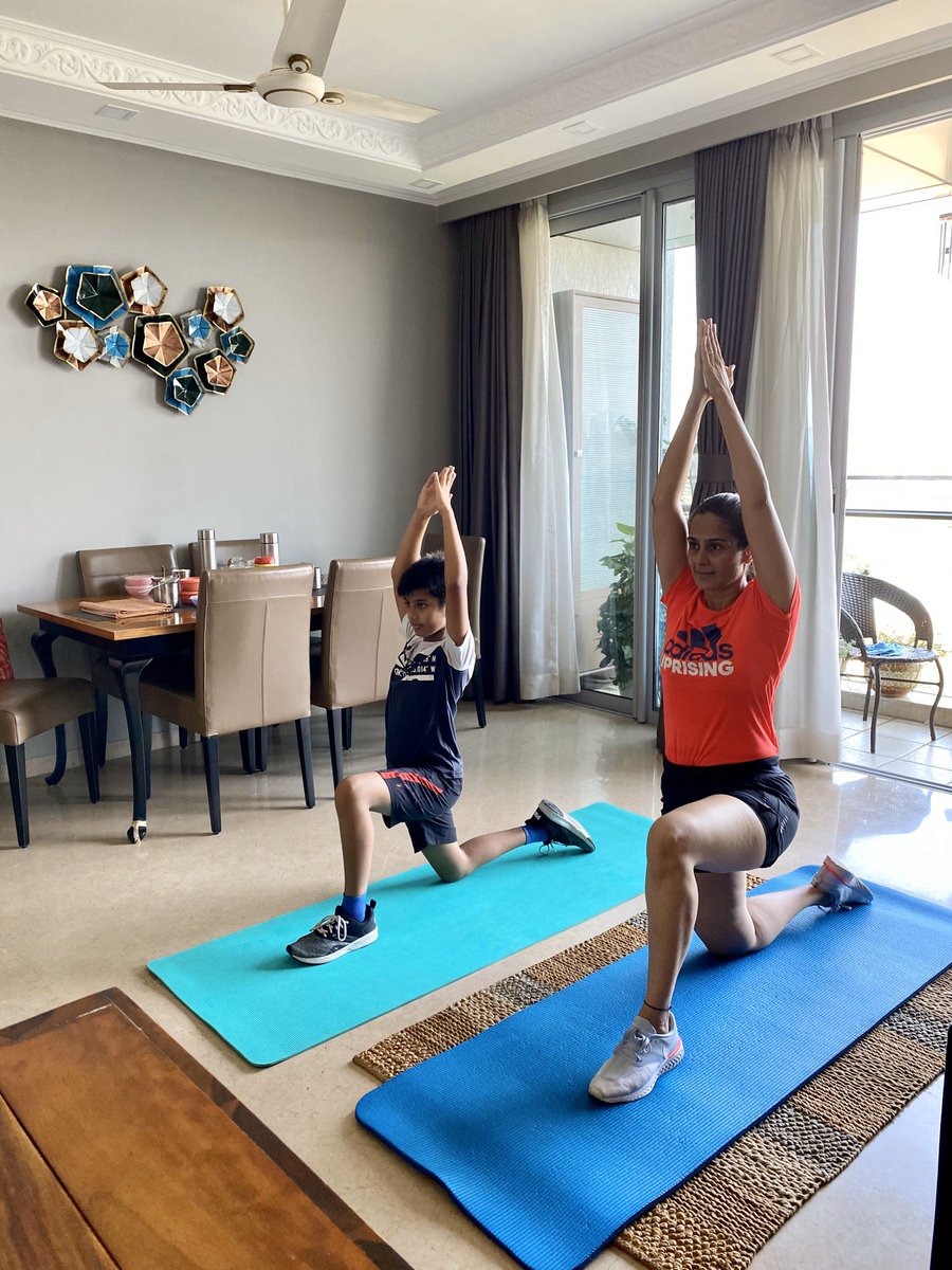 VaniithaJaiin's tweet photo. #Lockdown hasn't stopped us from staying #fit. We can build a new normal routine. Here's how I spend my 1st hr of every day together wt my son. By the end of the workout we are tired bt geared up for a positive day
#momandson #bonding #fitness #fitnessinthetimesofcorona https://t.co/fxsDDDMzgP