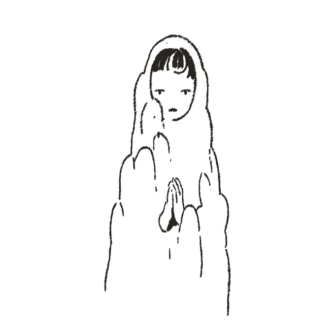 was going through some sketches and I found the lines to this, just realised that you don't get to see the cute face as much in the final piece ? 