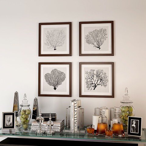 Little Tip (From Styling Tip No. 5)

When hanging prints, family photos and artwork cluster them on one wall , don’t try and spread them out on several walls. 
Also use the whole wall height and even the narrowest section of wall can be made a feature.