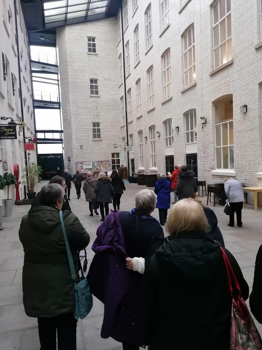 thelinenhall's tweet photo. A group from @FallsWomens and
#GreenwayWomen'sCentre enjoyed a final historic walk through Belfast before #COVID19 halted the #MakingTheFuture project. Hope to return soon! @MakingFutureHQ #NationalMuseumsNI #PRONI @SEUPB @nerve_centre @UlsterMuseum https://t.co/Lvzxg229iT