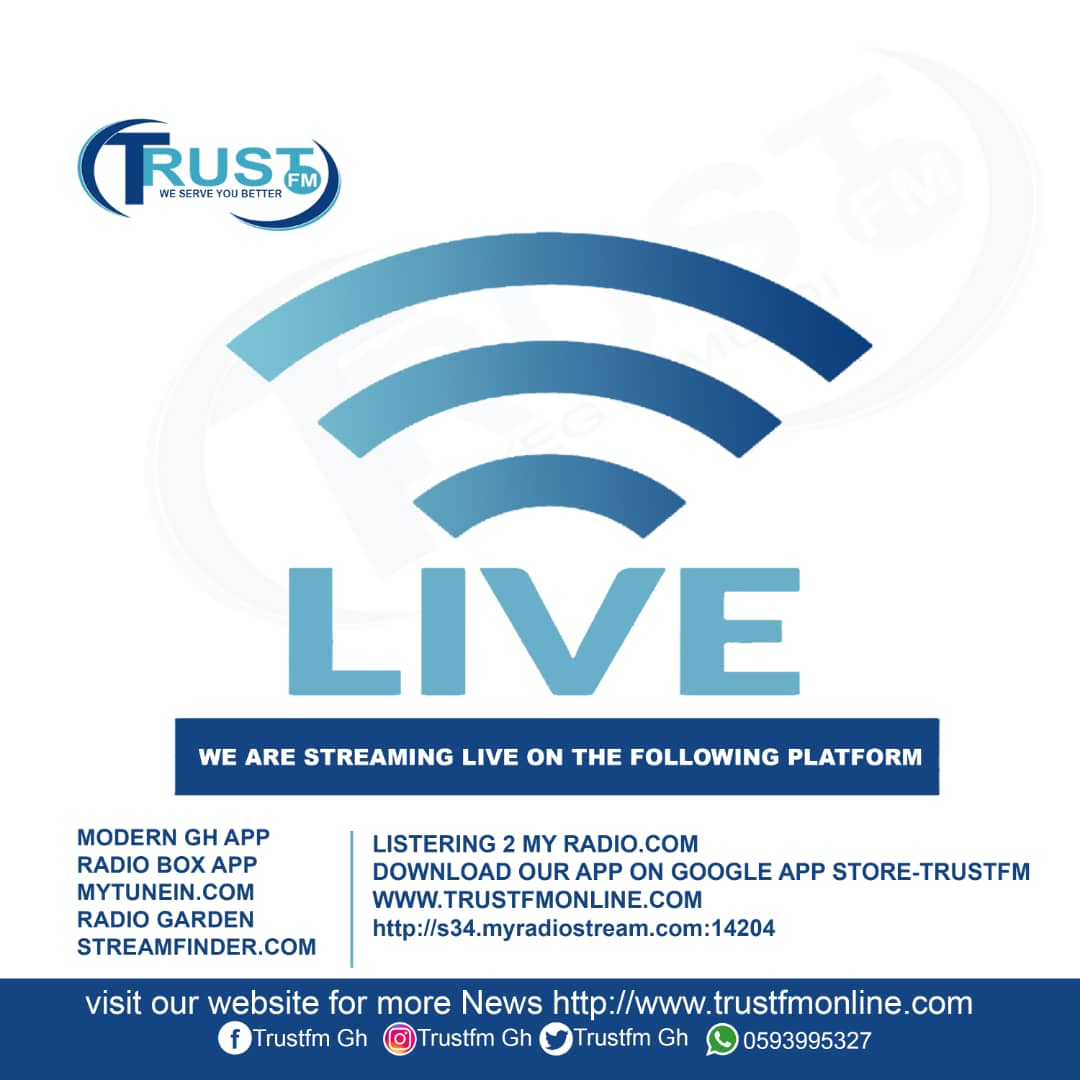 Trustfmgh's tweet photo. We are happy to Announce this to you. Tunein to TRUST FM we are live around the world. https://t.co/BOpUVTPVjT