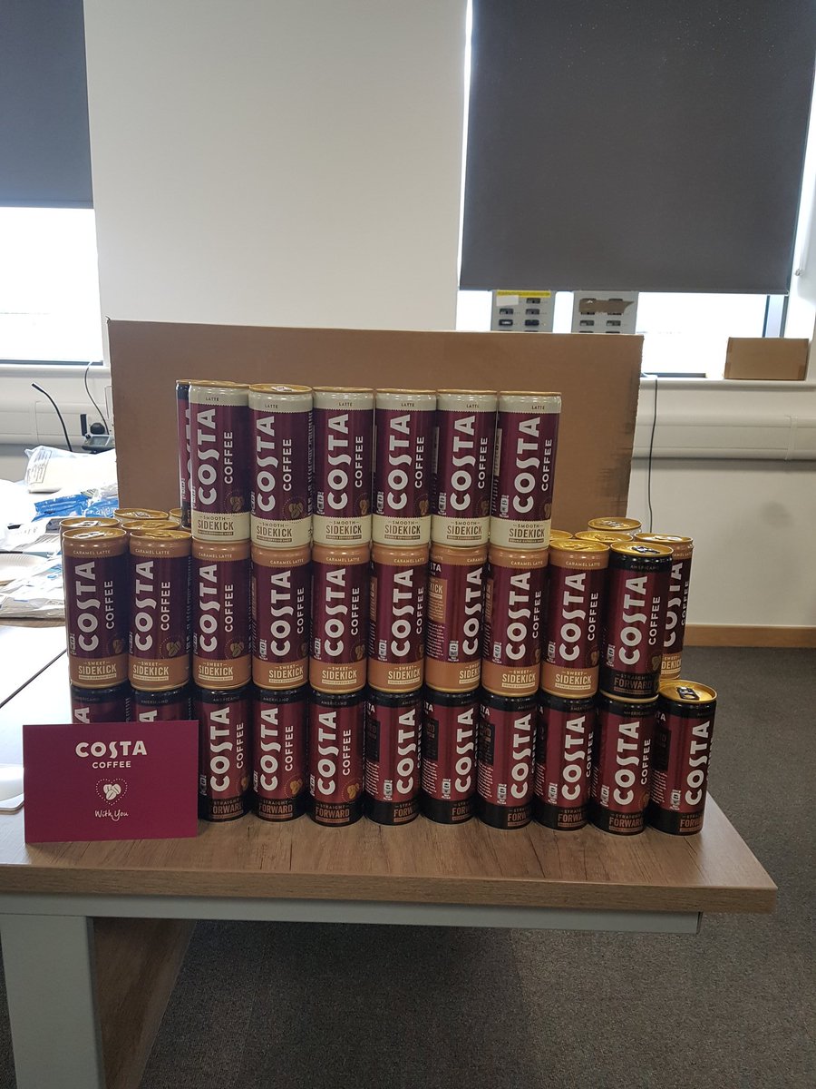 JasonTempleman1's tweet photo. A generous donation from Costa coffee today, thank you to all for a much needed boost for the local emergency services #StayHomeSavesLives https://t.co/HnawMwgYCc