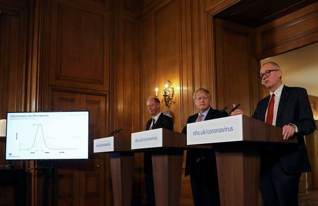 JamesSlaterNSU's tweet photo. You can tell the people doing the government daily briefing are bored out of their minds because they make a different podium sign every day. #COVID19 #StayAtHome https://t.co/WZGczZmzlW