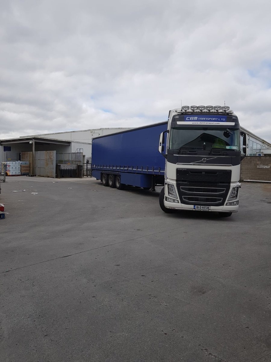 CBMTransport's tweet photo. Doing our bit to help keep the @TescoIrl shelf's stocked during the #COVID2019IRELAND #Emergency #EssentialWorkers #EssentialSupplyChain #IrishLogistics #volvotrucks https://t.co/QNuSmAaNHT