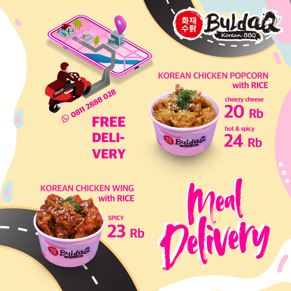 Ladrinaline's tweet photo. Yang di Jogja mau makan Korea2an, delivery order nih. Ada bbq juga lengkap sama saus plus alat, free ongkir. Yuk, diorder yuk. 

Buat modal gajian wkwk. https://t.co/omVr1cXKI1