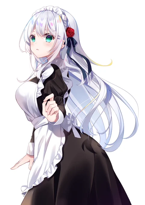 白髪メイド 