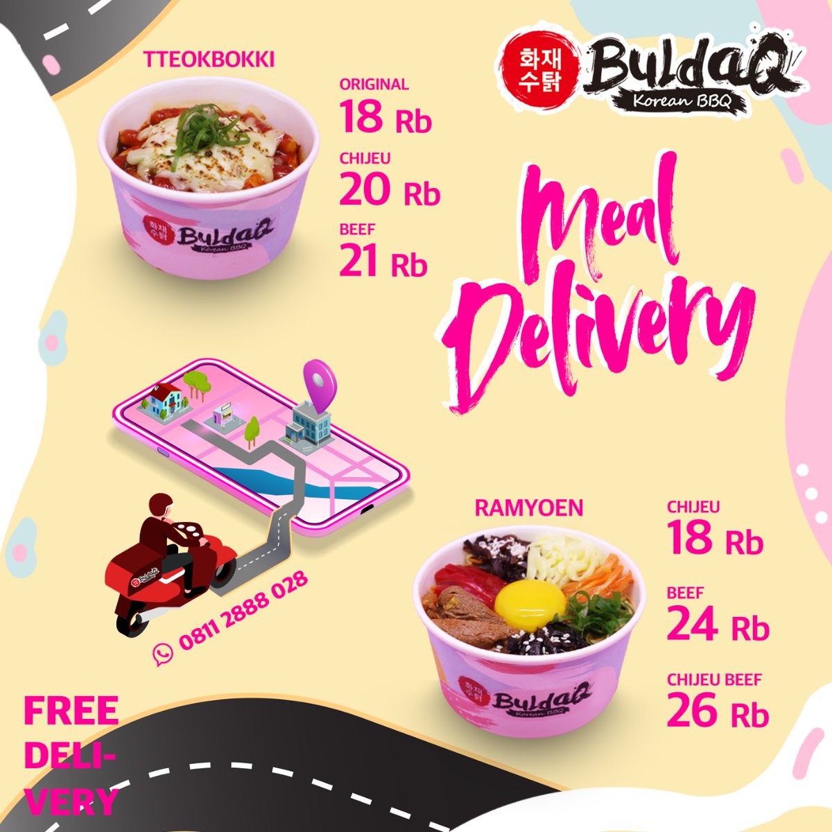 Ladrinaline's tweet photo. Yang di Jogja mau makan Korea2an, delivery order nih. Ada bbq juga lengkap sama saus plus alat, free ongkir. Yuk, diorder yuk. 

Buat modal gajian wkwk. https://t.co/omVr1cXKI1