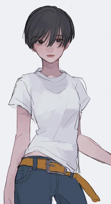 Tシャツ×デニム 