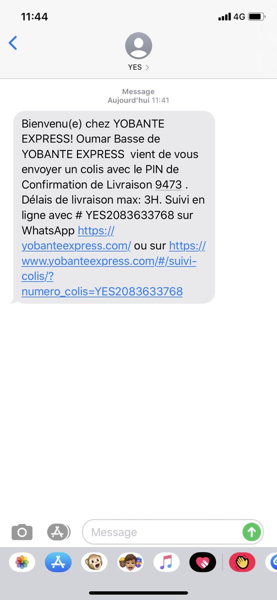 yobanteYES's tweet photo. L’avantage avec YOBANTE EXPRESS c’est que vous recevez une notification par SMS après chaque envoie ou réception de colis. Vs pouvez ensuite cliquer sur le lien pour suivre en temps réel le trajet de votre colis de l’enlèvement à la destination. #lastmile #delivery #YESMako 🤎💛 https://t.co/GMH70QxsnO