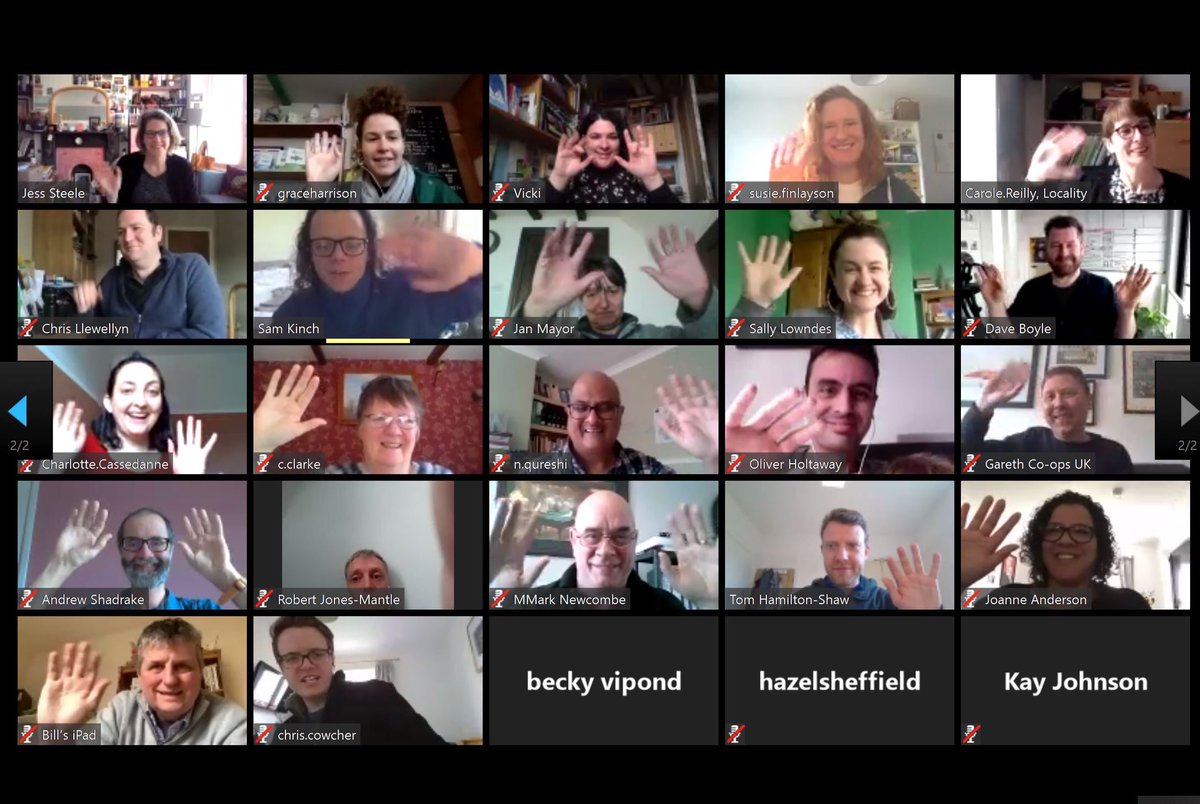 practigov's tweet photo. Thanks to all the lovely souls from community businesses who joined us on this mornings #cbmutualaid zoom call. All case studies are at https://t.co/Reh5o5q27r. Same again next week, Tues at 11.30. We’re off to celebrate getting breakout rooms working 🥳 #TogetherStronger https://t.co/fNbIrV9j2z