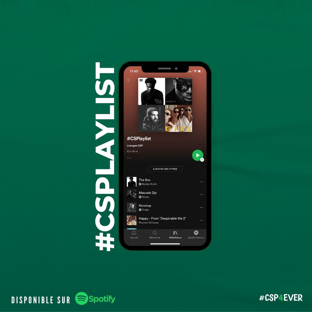 limogescsp's tweet photo. 🎧 #CSPlaylist
Il y a quelques jours, nous vous avions demandé LA musique que vous pourriez écouter tout le confinement.
Grâce à votre participation, nous avons pu vous concocter la #CSPlaylist composée de 148 titres de tous VOS styles musicaux. Elle est unique, comme vous. https://t.co/MOln5mrkVb