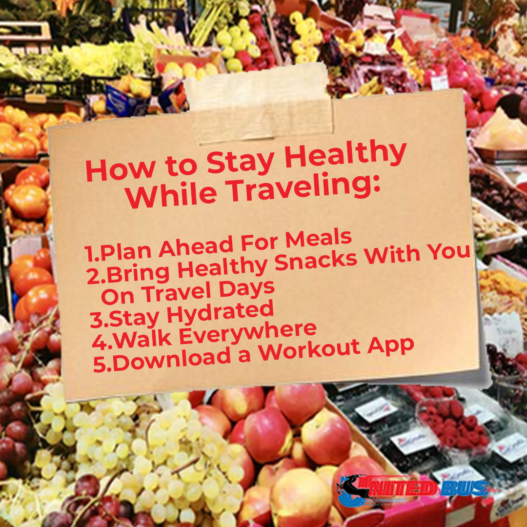 BusUnited's tweet photo. Don’t let desperation and exhaustion get the better of you and turn to the first fast food restaurant you see after a long flight. Pack a few healthy snacks in your carry-on.
.
.
.
#UnitedBusCharter #WeCare #StaySafe #Covid19 #Travel #Flight #BeBetter https://t.co/f5Dm6YgyfO