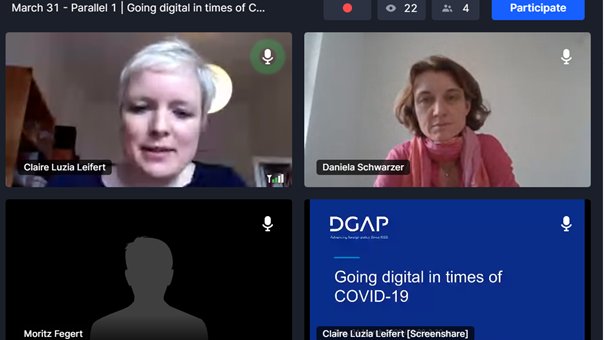 Going  #digital in times of  #COVID19 – what moves us at  @dgapev for some weeks already is what  #ThinkTanks can do when faced with  #remotework.  @ClaireLuzia &  @D_Schwarzer now share our lessons learned and practices with the participants of the  #OTTtech conference. Stay tuned!
