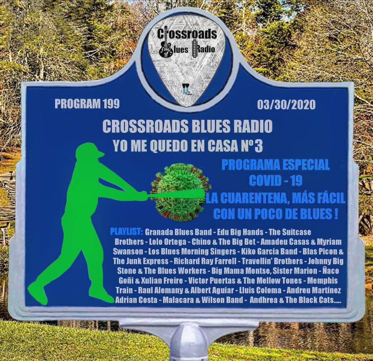 MeGustaElBlues's tweet photo. Crossroads Blues Radio
YO ME QUEDO EN CASA (3). El tercer programa especial, 145 minutos con blues "Made in Spain". https://t.co/Rr7PwAYAp4 #radiodeblues #bluesradiopodcast #bluesradioprogram #bluesradioshow #spainblues #bluesinspain #yomequedoencasa
https://t.co/wCX8TDMShO https://t.co/J7Bc80lzmk