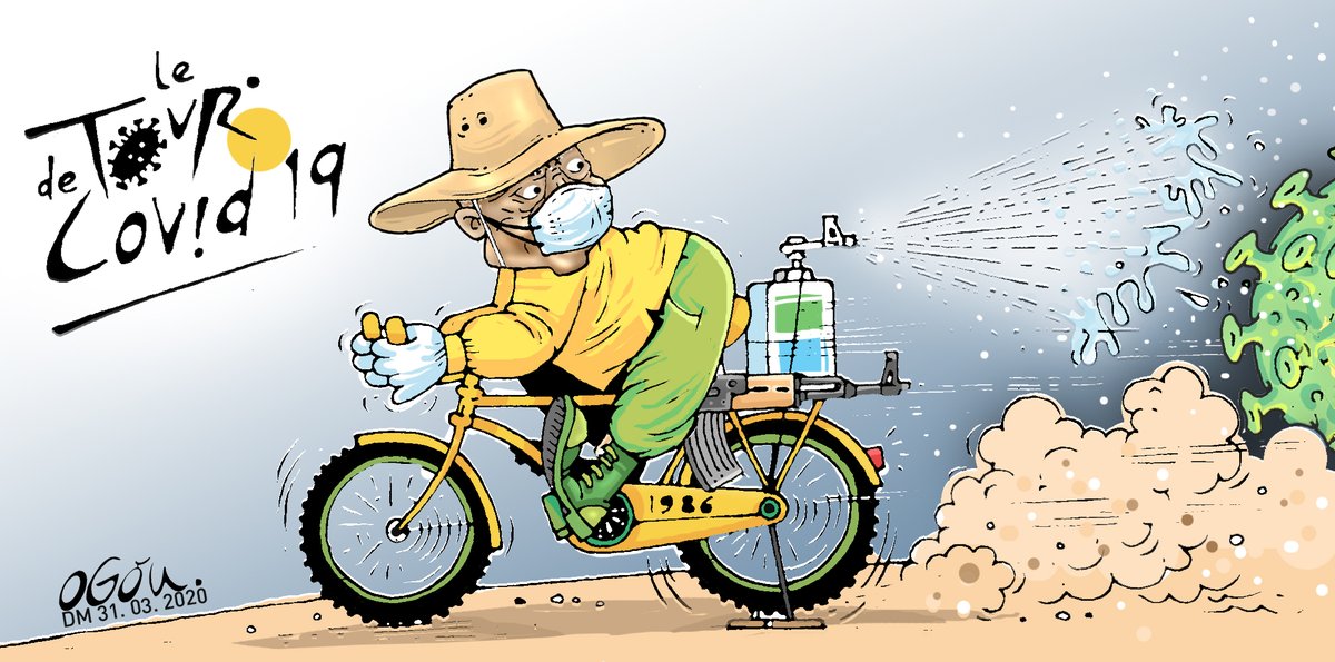 DailyMonitor's tweet photo. President Museveni suspended public transport for 14 days as measures to curb the spread of coronavirus
#MonitorCartoons @chrisatuk https://t.co/jIexHr7gyp