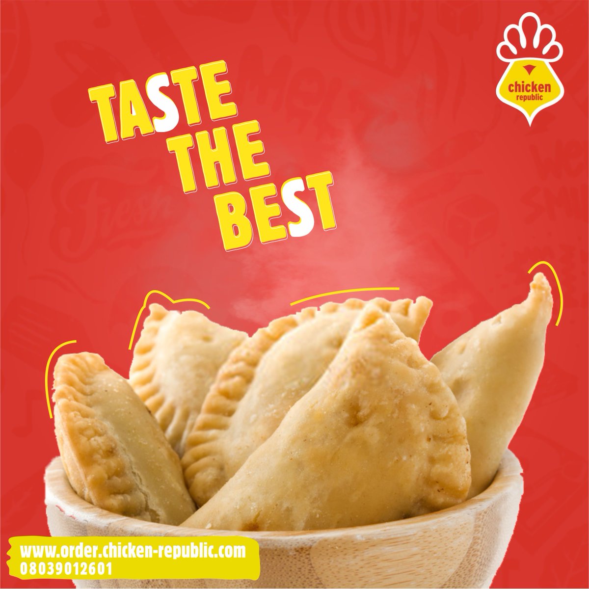 ChickenRepublic's tweet photo. Looking for something to munch on? Try our tasty snacks today.
#ChickenRepublic #Ordermore #Ordernow #Valuemore #Tastemore #Snacktime #Ilovemychicken https://t.co/AhL6xxTUSf