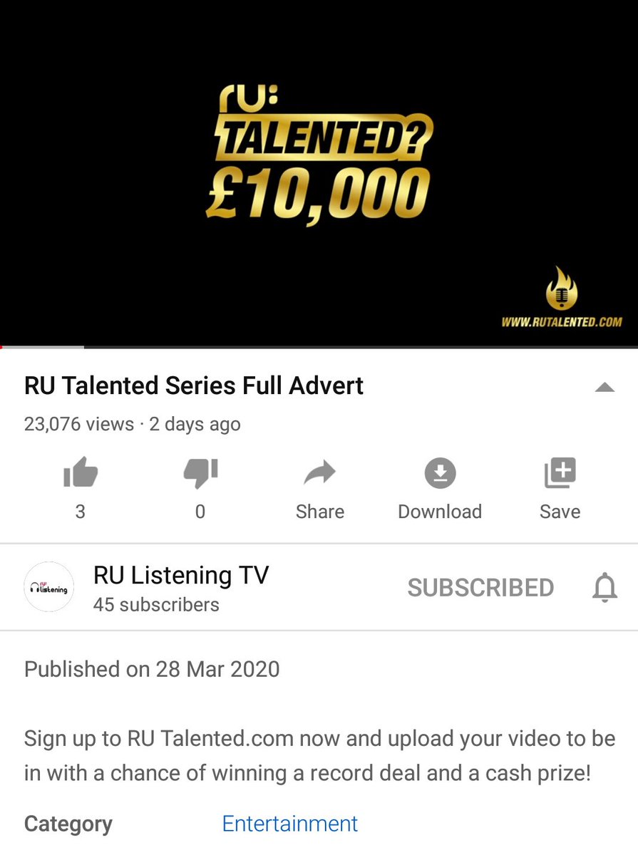 rulisteningltd's tweet photo. Thousands of you have been watching the advert! It's gonna be a good one! 

Sign up now for a chance at a record deal and a big cash prize! 

https://t.co/qeIxQ0I8Tz https://t.co/DKUqbI9t68