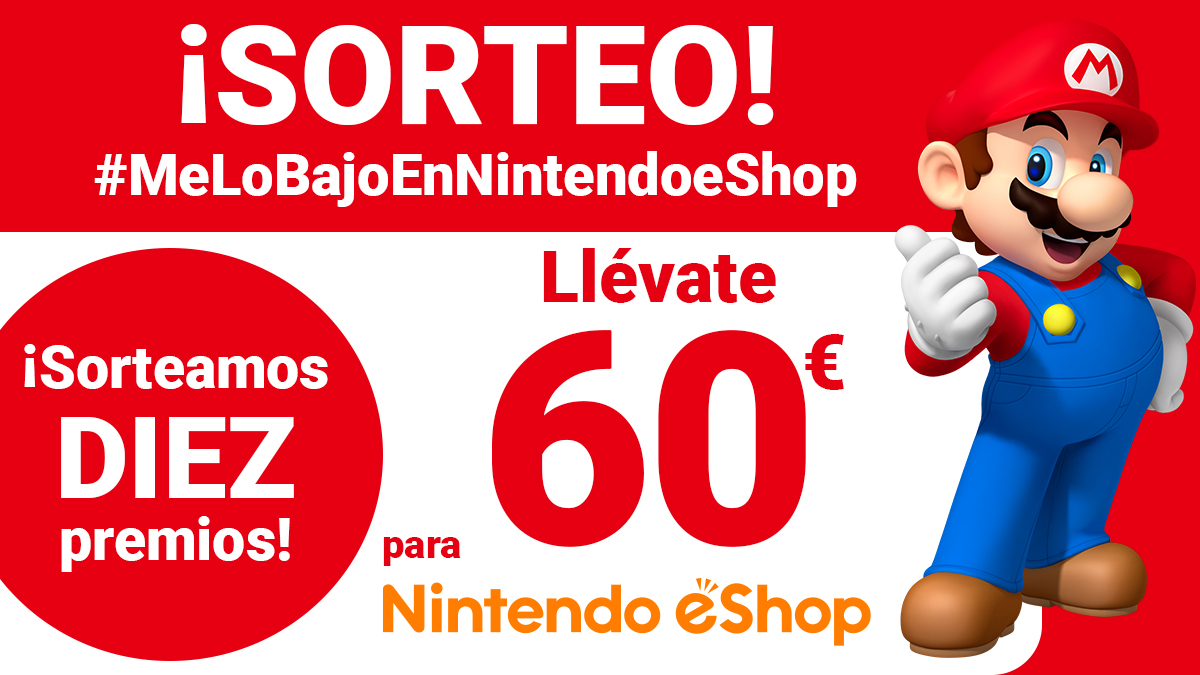 NintendoES's tweet photo. ¡Sorteamos DIEZ vales de 60€ para Nintendo eShop! Dinos qué juego quieres bajarte y por qué utilizando #MeLoBajoEnNintendoeShop para participar.

Más información: https://t.co/BFCQbPGweE https://t.co/rWJ7J3dG55