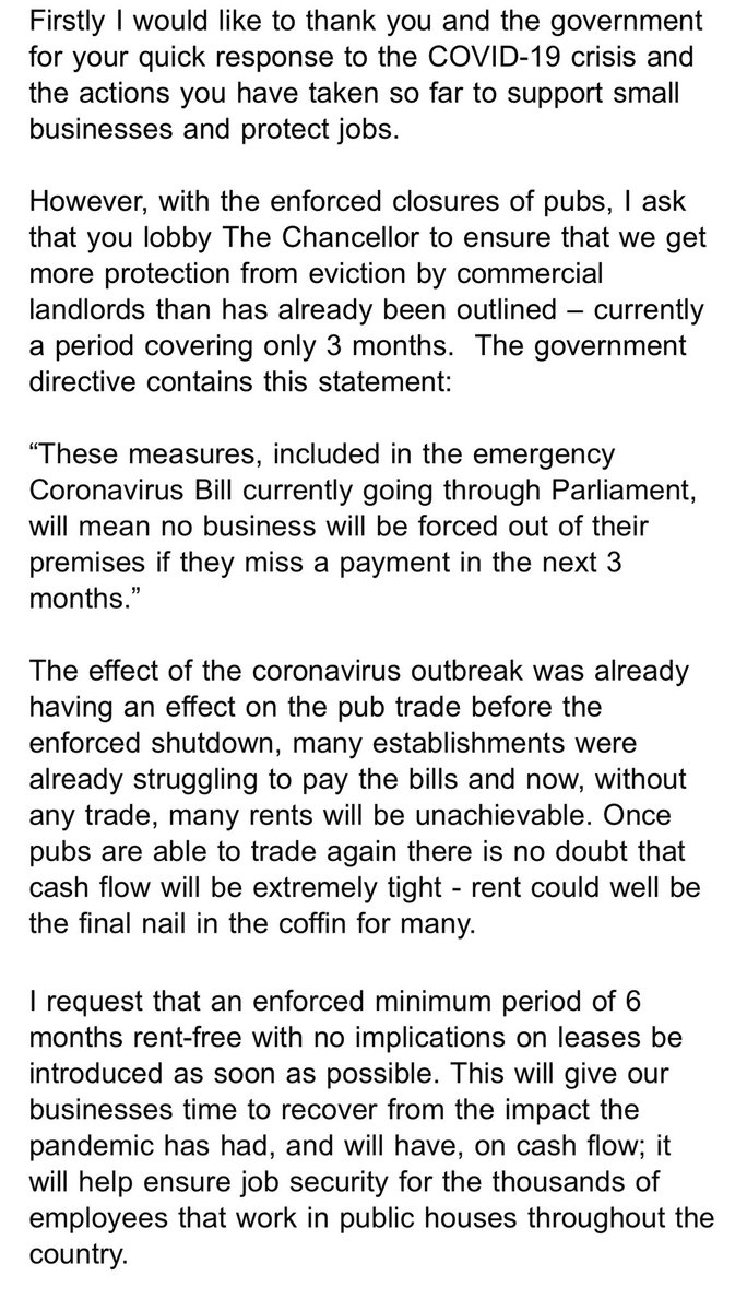 GiloBabb's tweet image. Here is a copy of the letter I have sent my MPS @AlanMakMP &amp;amp; @GillianKeegan asking for action on rent for closed pubs from @RishiSunak #NoPubNoRent #AllInThisTogether @UKHospKate @BIIandBIIAB @markstretton @GBPubConfed @ThePubChampion @GregMulholland1 @beerandpub @Pubdefender1