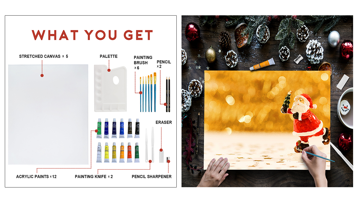 Phoenix_arts_us's tweet photo. Our brand new product "16x20 Inch Stretched Canvas Set with Painting Tools (30pcs in total)" is now in Amazon stock. Hurry up and use the code "057T3X7R" to get 5% off discount! Only sold in the US. The promotion ends on April 12th. https://t.co/c5iUoz4kbc https://t.co/sl1Jwx6jCX