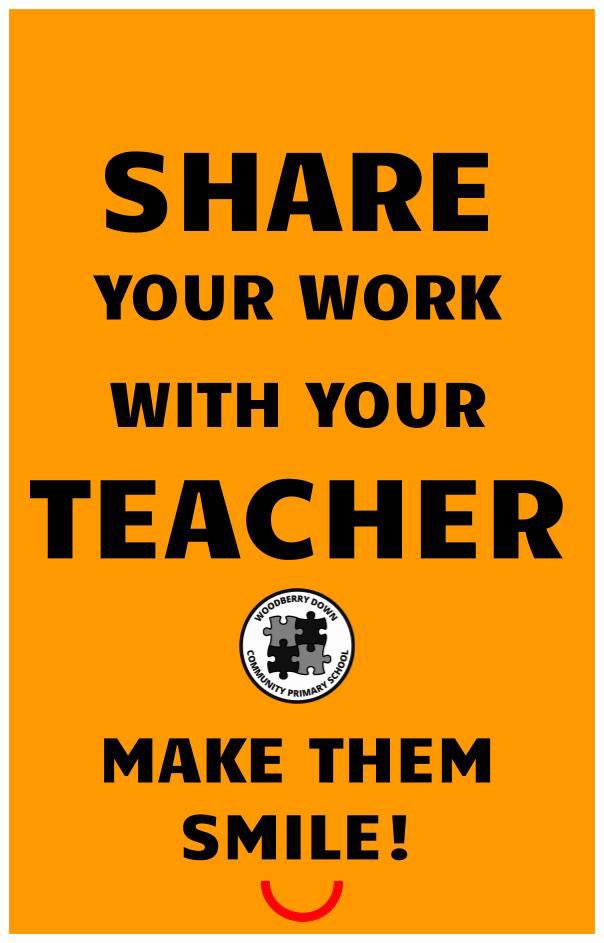 Pupils of #WoodberryDown #NWFed, remember to share your work with your teacher today either by sending photographs in an email or, for KS2 children, through Google Classroom. Thank you to everyone who shared something yesterday!