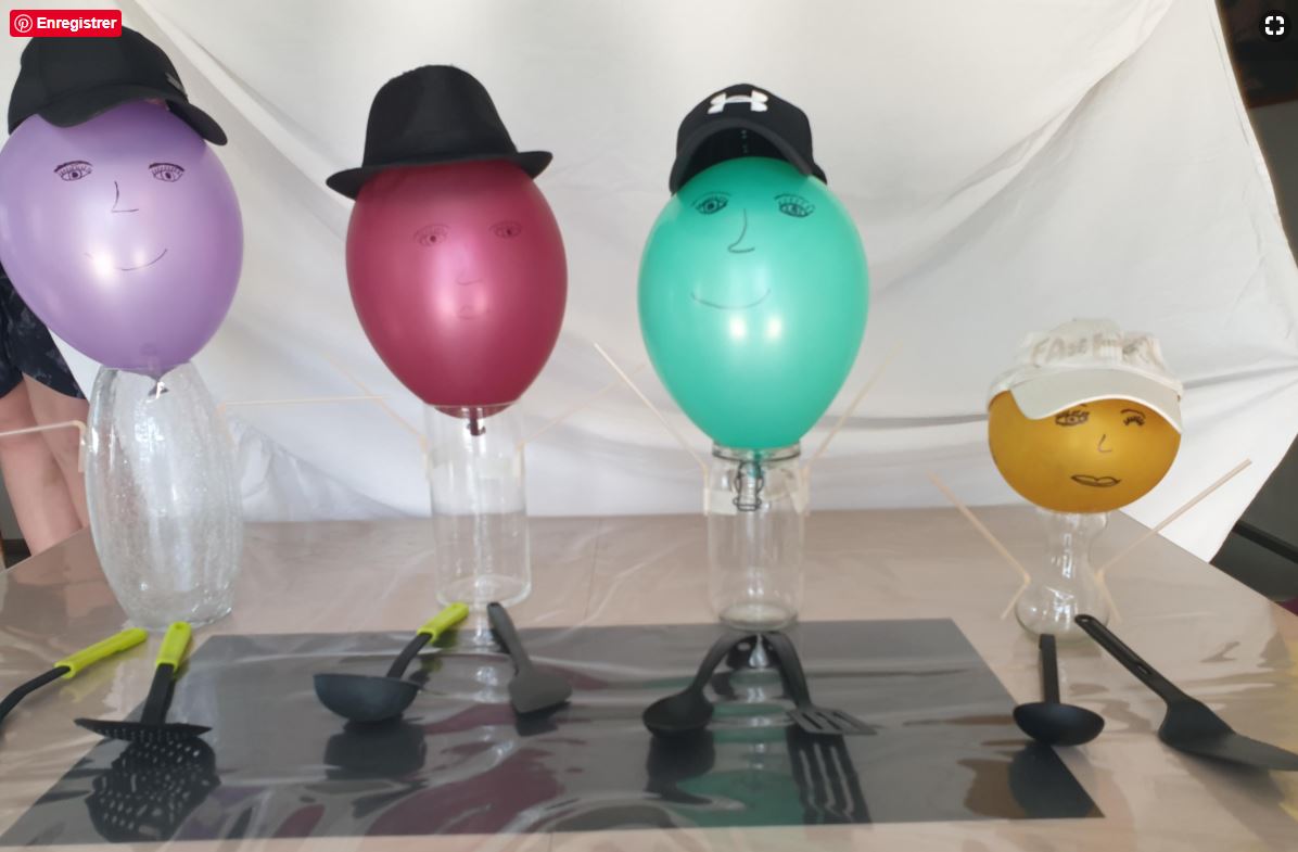 Le défi de Cassy (CM1) : représente ta famille avec des objets de la maison: