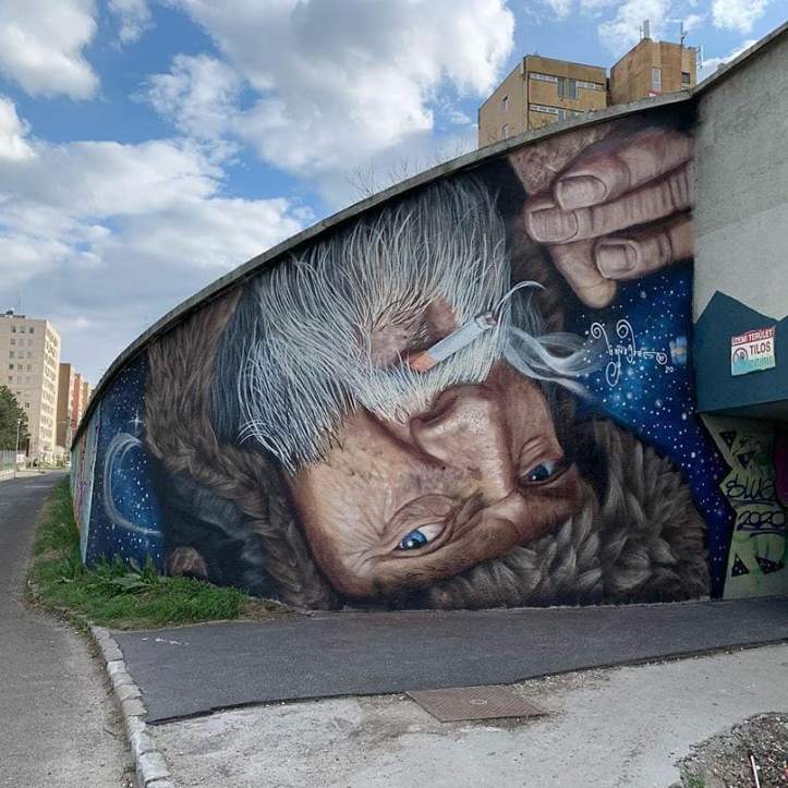 brababella's tweet photo. #Streetart by #SebaCener @ #Budapest, Hungary, with #ALLCAPSCollective https://t.co/npMpUwFGyB #arteurbana #urbanart #murals #muralism https://t.co/sBguOuVwoH