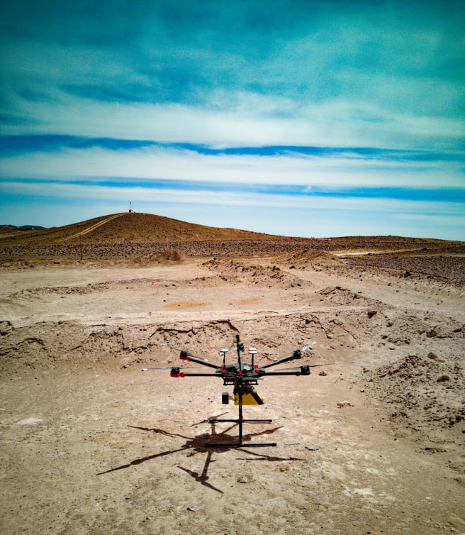 YellowScan's tweet photo. Our LiDAR around the world. First stop South America, Chili where the Vx-15 is exploring minerals site. #lidar #aroundtheworld #mapyourworld https://t.co/4t4PtxNS46