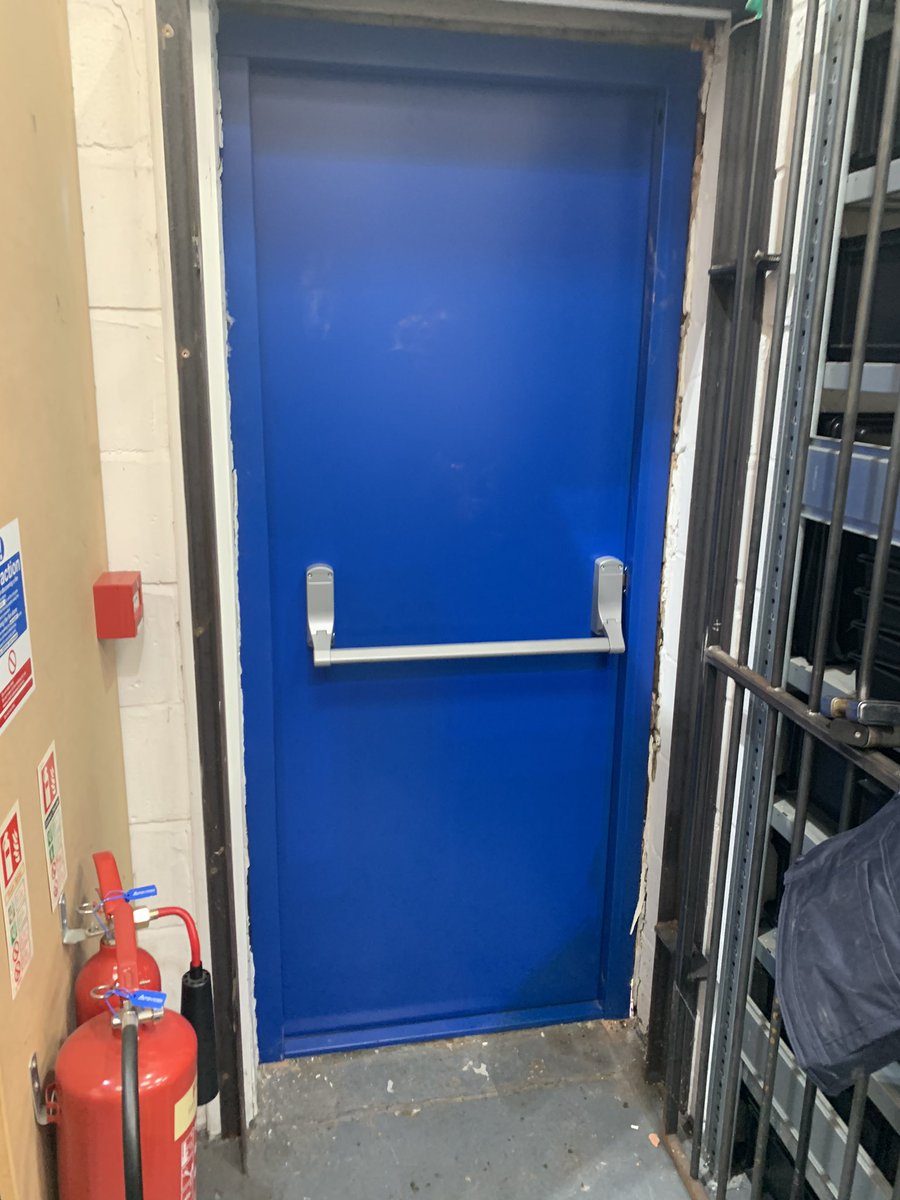 New security fire exit at toolstation Heathrow. #Security #ukdoor