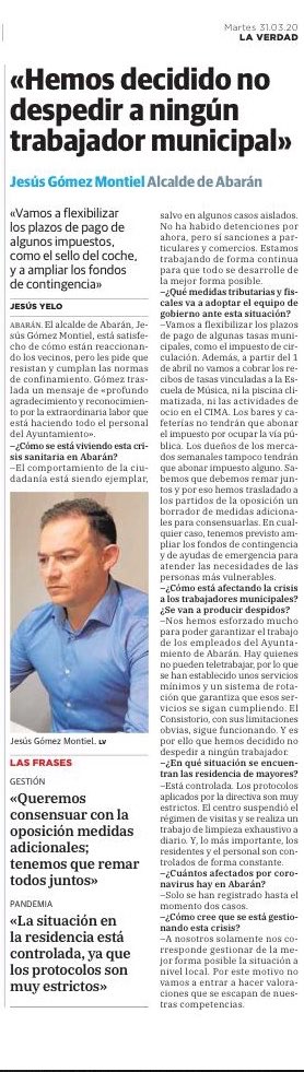 pacoturro's tweet photo. Entrevista a @JesusGoMontiel alcalde de #abaran 
Tenemos suerte de tener un gran alcalde en momentos tan complicados, lo demostró con la #dana y lo vuelve a hacer ! https://t.co/k59UXUDYTY