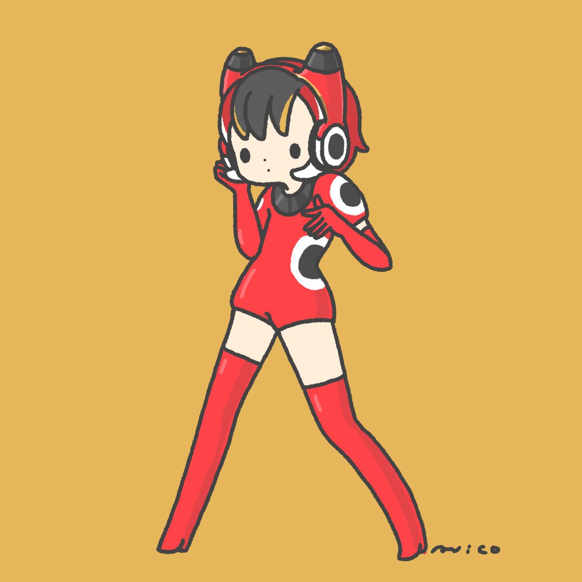 「Akabeko ? 」|paricoのイラスト