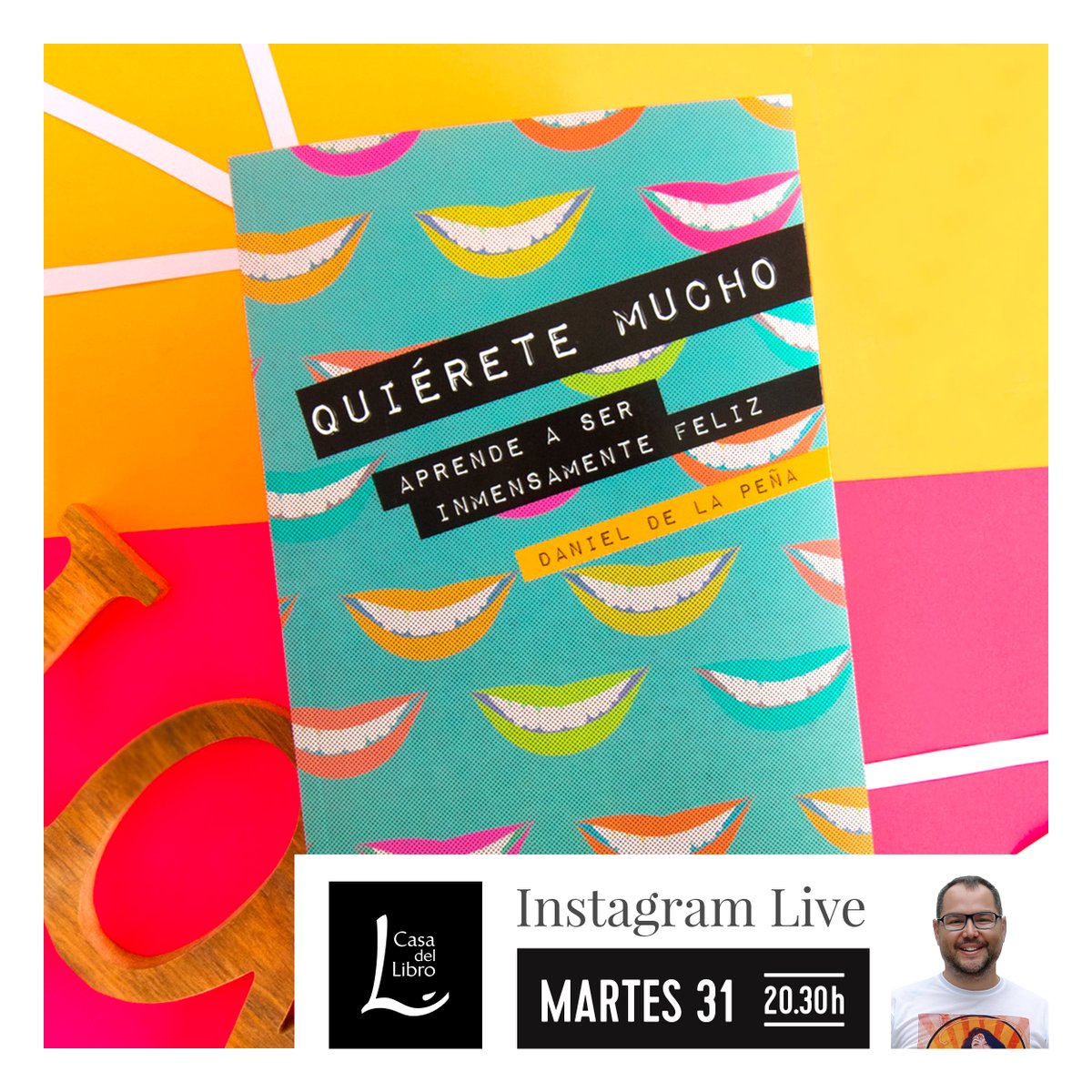 casadellibro's tweet photo. 📣 Esta tarde no te pierdas el Instagram Live con Daniel de la Peña (@Danieldlape), autor de #QuiéreteMucho, en nuestro perfil de Instagram 👉https://t.co/4EplcjYaRE

¡Te esperamos!

@OberonLibros https://t.co/XZFCwA7hC2