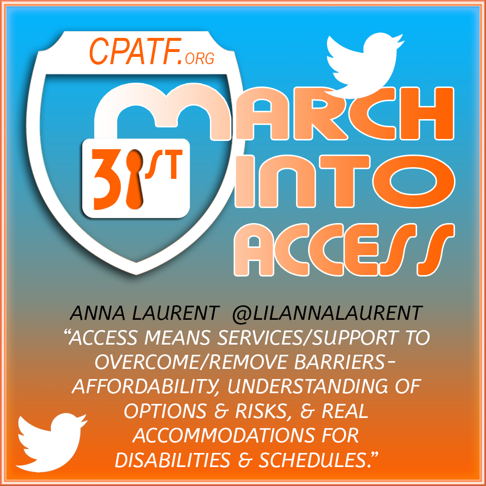 MyGeneticMeds's tweet photo. "Access means services/support to overcome/remove barriers - affordability, understanding of options & risks, & real accommodations for disabilities & schedules." - Anna Laurent @lilannalaurent #MarchInfoAccess
Join @AccessTaskForce 8pmET 3/31/2020 #PatientAccessChat https://t.co/0kiIijWEQm