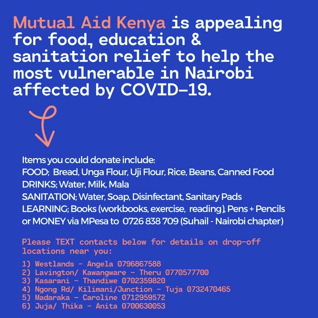 The current pandemic has prioritized social distancing &  #MutualAidKe wants to encourage social distancing in vulnerable communities (defined as those who live from hand to mouth) by providing sustainable food & sanitation relief that will last and encourage them to stay home.