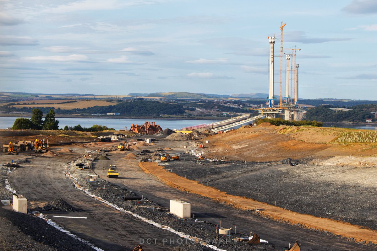 The @FRC_Queensferry & motorway  under construction in 2015. #queensferrycrossing #m90 #Construction