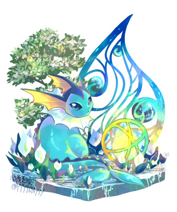 #ヴィネット風ポケモン
シャワーズ【水魚之交】

少しずつブイズが揃っていく 