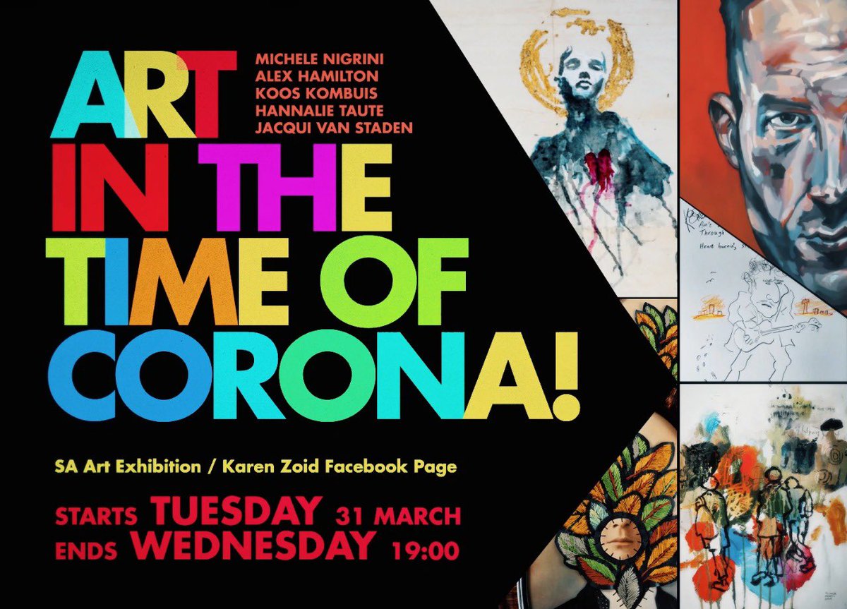 My second art Auction! Exquisite South African art on display for retinal processing. All works are on auction for the next 24 hours or so. Bidding starts at R19 and auction closes tomorrow night (1 April) at 19.00. Join the fun. You might end up grabbing a steal.. ❤️😷🇿🇦🎨✌️