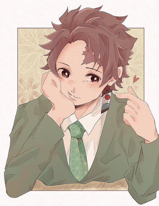 日常！さんがTwitterに投稿した竈門炭治郎(鬼滅の刃)のイラスト。